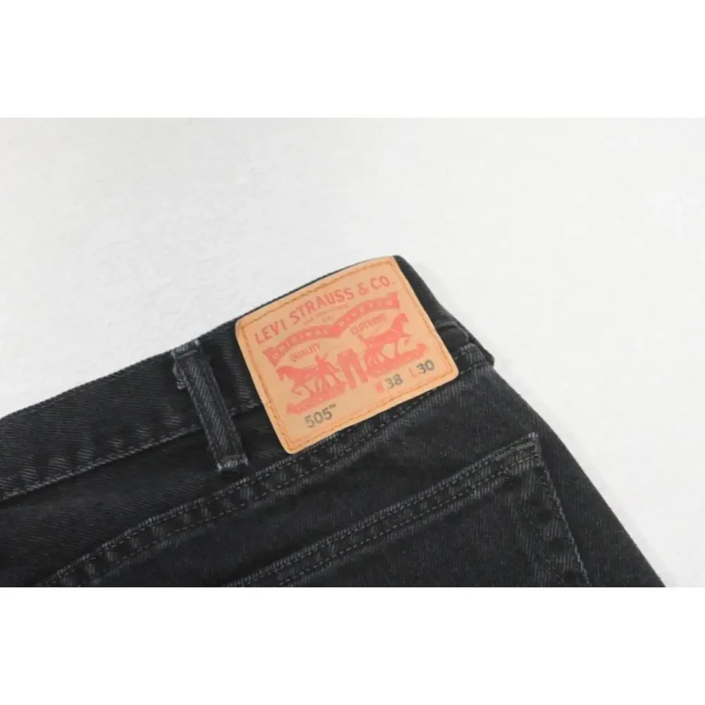 Levi's 505 Regular‎ Fit Straight Rugged Denim Jeans Mens Sz 36 x 30 Tag(38x30)